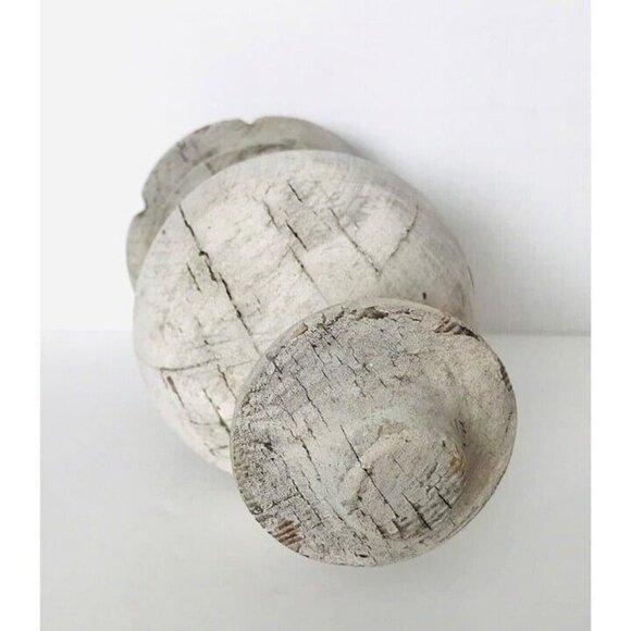 Victorian San Francisco White Wood Newel Post Finial Cap Salvage 6" Antique - Picture 6 of 9